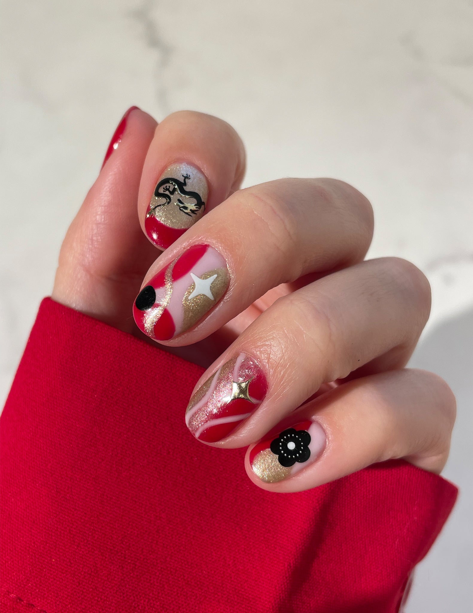 Mini Nail Art, Dragon Queen (8837844697437)