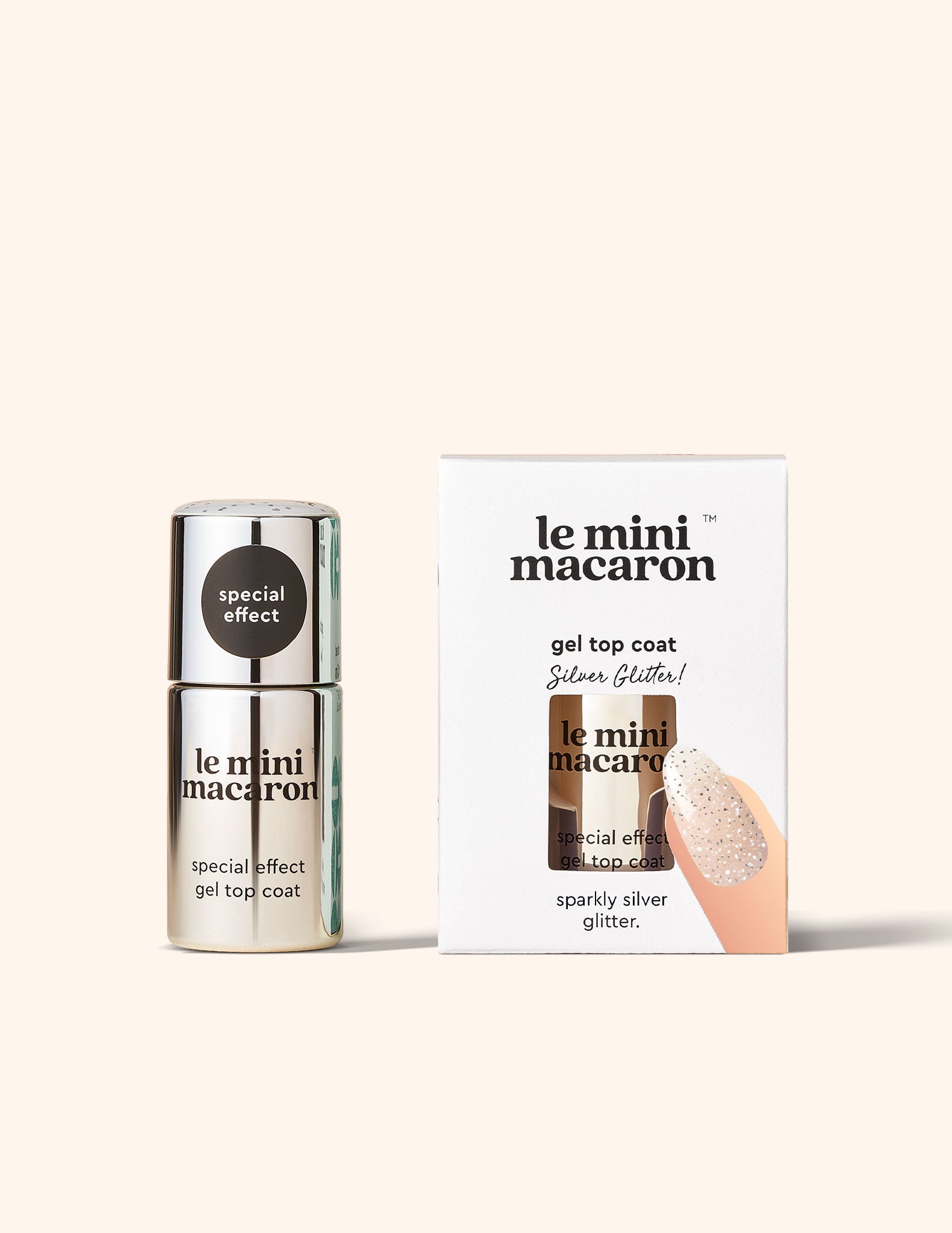 Gel Top Coat, Silver Glitter (Special Effect) (15362685469021)