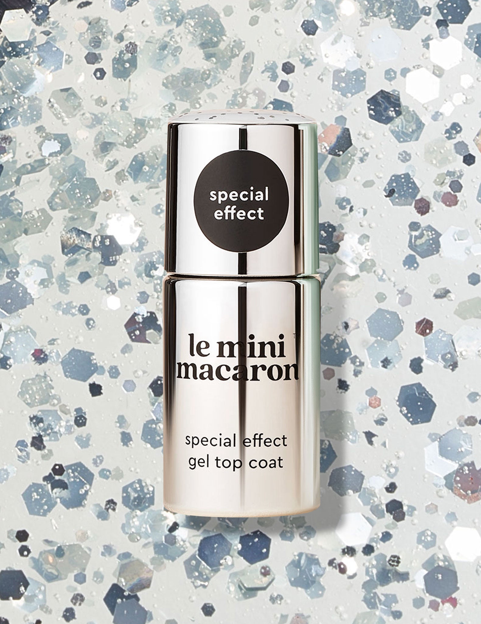 Gel Top Coat, Silver Glitter (Special Effect) (15362685469021)