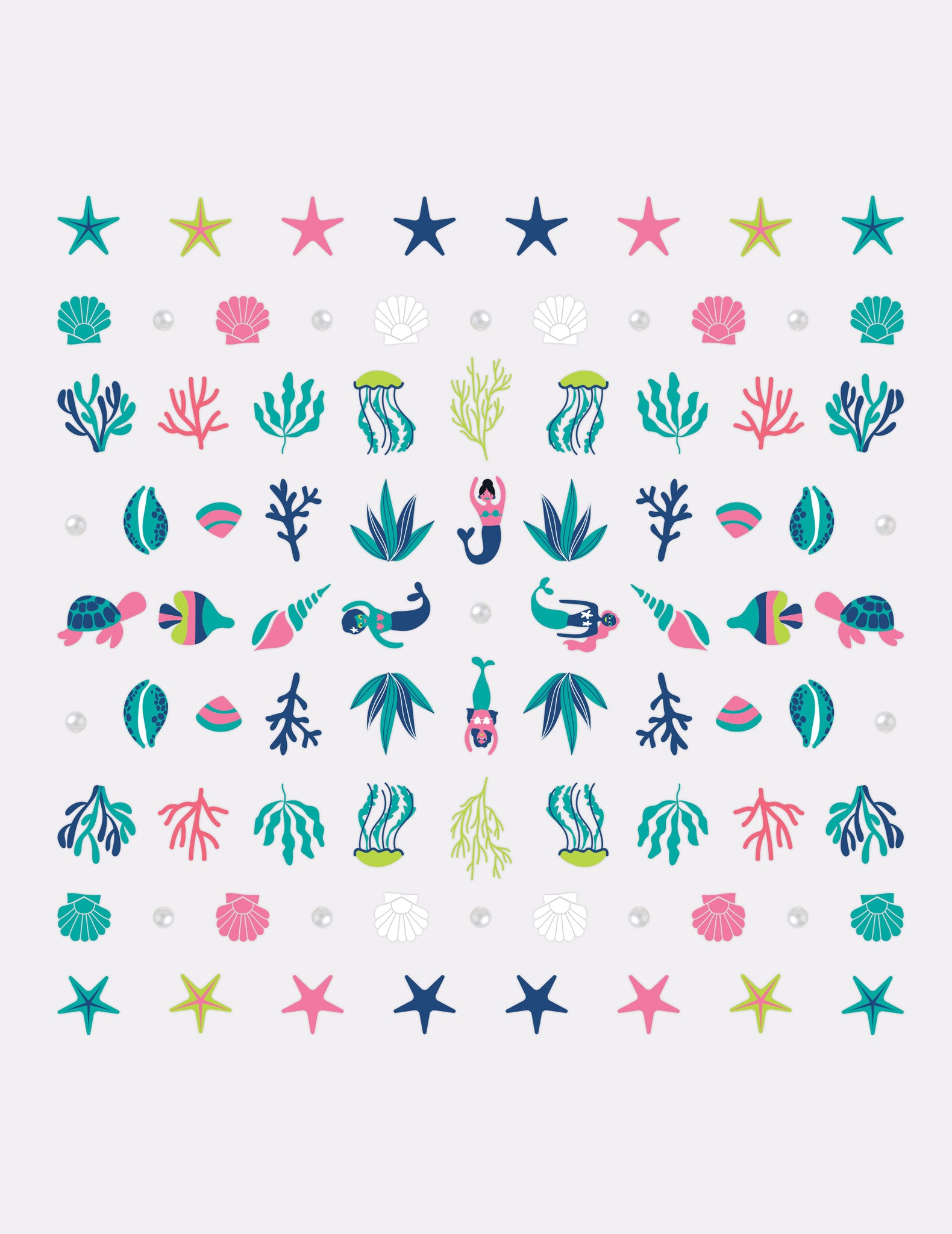 Mini Nail Stickers, Under The Sea (9141322875229)