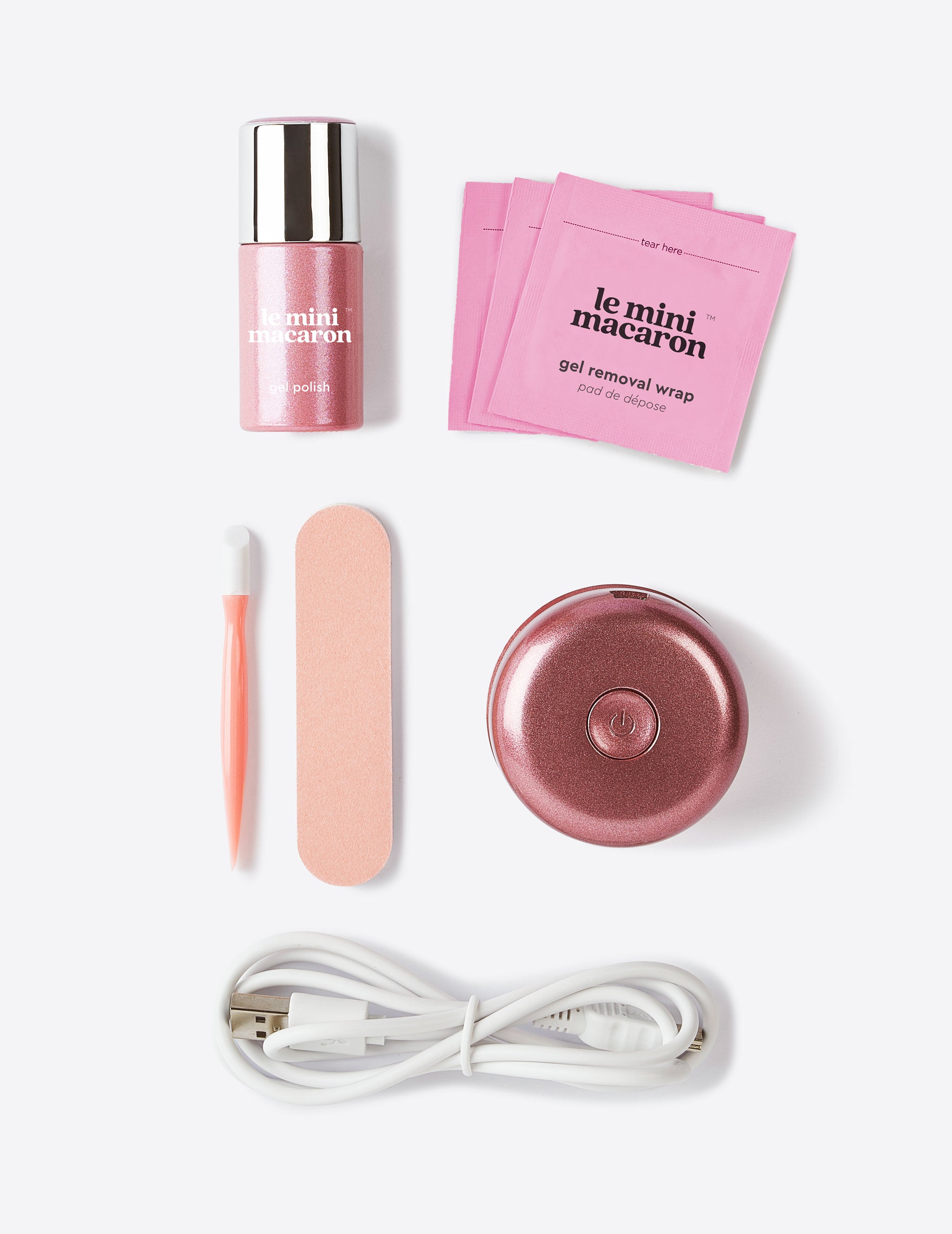 Manicure Kit - Rose Gold (Glitter) - Le Mini Macaron (4480986054701)
