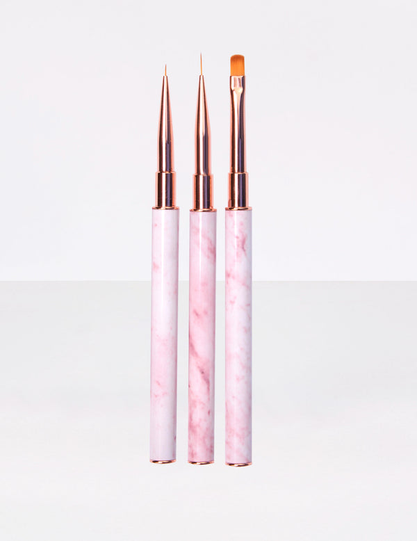 "Les Brushes", Nail Art Brush Trio (7798380888306)